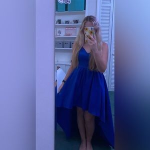 Blue high low dress